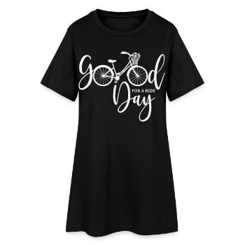Bicyclette - Robe T-shirt Femme - noir - Devant