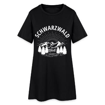 Schwarzwald Natur Landschaft  - Frauen T-Shirt-Kleid - Schwarz - Vorne
