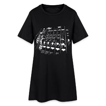 Disc-jockey - Robe T-shirt Femme - noir - Devant