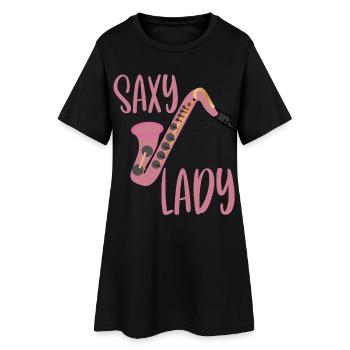 Saxophone Saxophoniste Saxophone Saxy Lady - Robe T-shirt Femme - noir - Devant