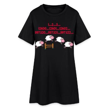 Counting sheep - Women’s T-Shirt Dress - black - Front