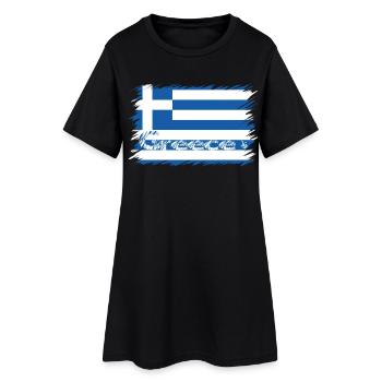 Grèce - Robe T-shirt Femme - noir - Devant