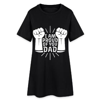 Motif de remerciement de père fier avec les poings - Robe T-shirt Femme - noir - Devant
