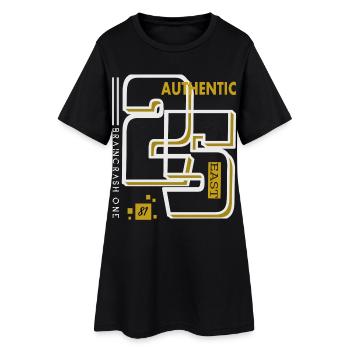 Style est 25 - Robe T-shirt Femme - noir - Devant