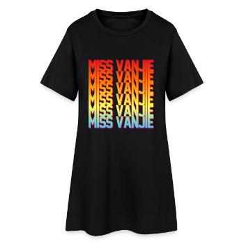 Miss Vanjie! Meme Rainbow Color Text - Women’s T-Shirt Dress - black - Front