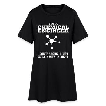 Best-seller ingénieur chimiste Tshirt, citation drôle - Robe T-shirt Femme - noir - Devant