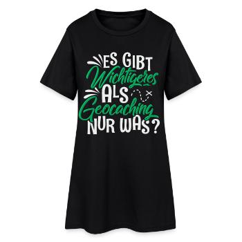 Geocaching Geocacher - Frauen T-Shirt-Kleid - Schwarz - Vorne