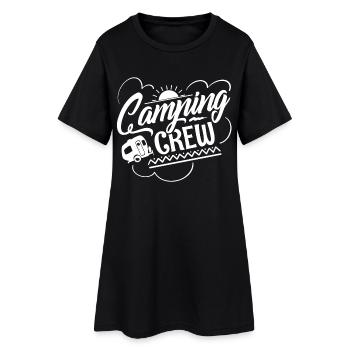 Équipe de camping - Robe T-shirt Femme - noir - Devant