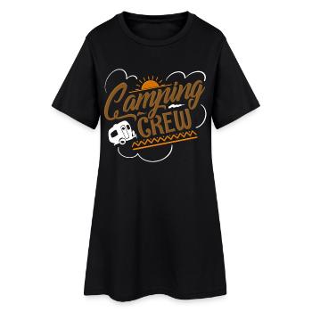 Équipe de camping-car - Robe T-shirt Femme - noir - Devant