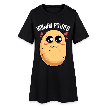 Cœurs de Patate Kawaii - Robe T-shirt Femme - noir - Devant