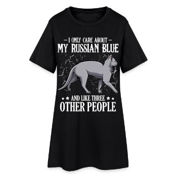 Juste pour mon chat bleu russe - Robe T-shirt Femme - noir - Devant
