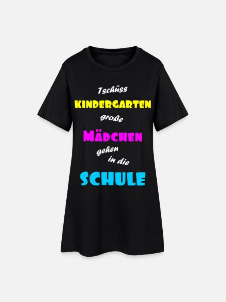Einschulung Maedchen - Frauen T-Shirt-Kleid - Schwarz