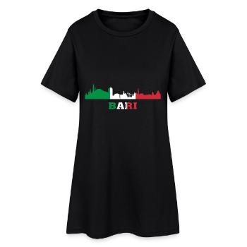 Bari City Skyline Italy Landmark, Bari Italia - Women’s T-Shirt Dress - black - Front
