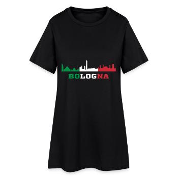 Skyline der Stadt Bologna Italien Wahrzeichen Bologna Italia - Frauen T-Shirt-Kleid - Schwarz - Vorne