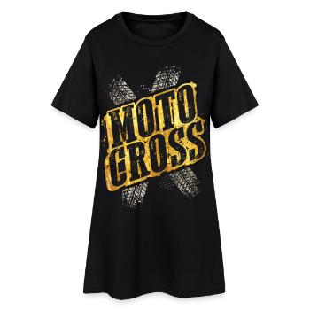 Motocross - Motocross rider - Motocross driving - Women’s T-Shirt Dress - black - Front