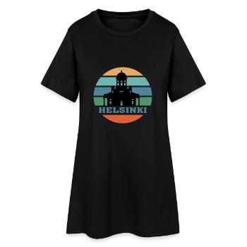 Helsinki City Skyline Finlande Landmark - Robe T-shirt Femme - noir - Devant