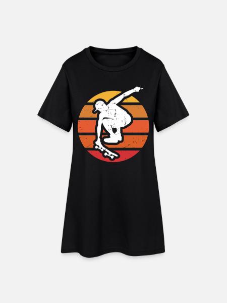 skateboard - Women’s T-Shirt Dress - black