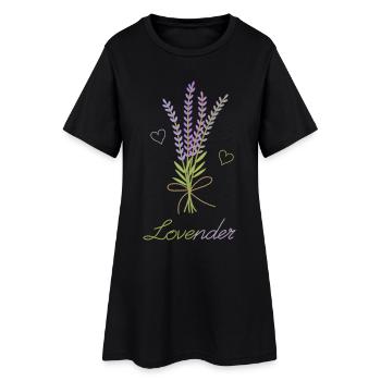 L’amour et la lavande – Lovender - Robe T-shirt Femme - noir - Devant