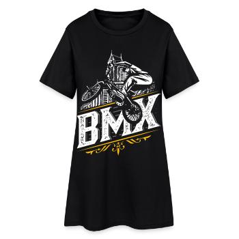 Vélo BMX | Vélo BMX | Pilote BMX | Skyline - Robe T-shirt Femme - noir - Devant