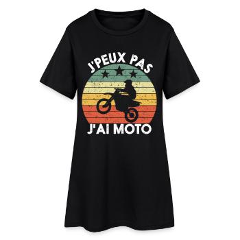 J'PEUX PAS J'AI MOTO - Robe T-shirt Femme - noir - Devant