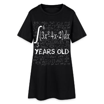 Funny Math Geek Integral Calculus 21st Birthday 21 - Robe T-shirt Femme - noir - Devant