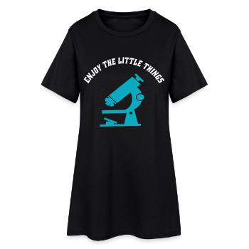 Microscope Joy : profitez des petites choses - Robe T-shirt Femme - noir - Devant