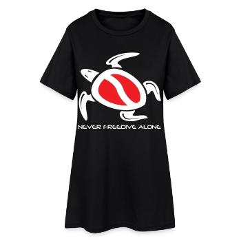 freedive turtle - Women’s T-Shirt Dress - black - Front