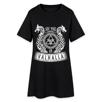 Lac You In Valhalla Vikings Dragons - Robe T-shirt Femme - noir - Devant