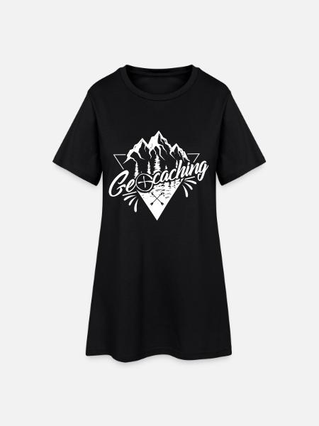 Géocaching - Robe T-shirt Femme - noir