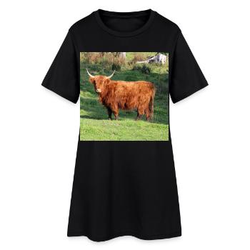 Vache vache vaches Bovins Agriculture Poster - Robe T-shirt Femme - noir - Devant