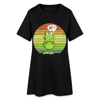 Nö Frosch - Nein - Nö - Einfach Nö - Frauen T-Shirt-Kleid - Schwarz - Vorne