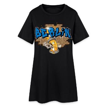 Graffiti de Berlin - Robe T-shirt Femme - noir - Devant