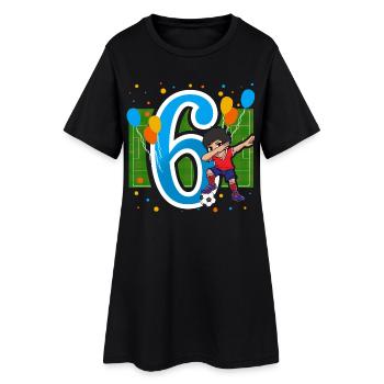 6 ans d'anniversaire tamponnant les enfants - Robe T-shirt Femme - noir - Devant