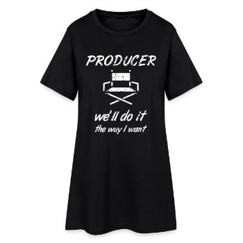 Videoproduzent - Frauen T-Shirt-Kleid - Schwarz - Vorne