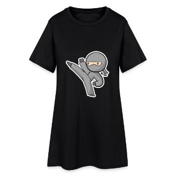 Ninja Kick - Women’s T-Shirt Dress - black - Front