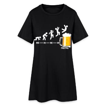 Semaine de la bière Vendredi Week-end Cool Beer Cadeau - Robe T-shirt Femme - noir - Devant