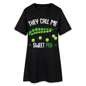 They call me Sweet Pea - Women’s T-Shirt Dress - black - Front