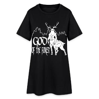 Dieu écologique de la forêt blanche - Robe T-shirt Femme - noir - Devant