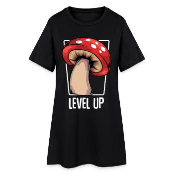 Level Up Mushroom Design - Women’s T-Shirt Dress - black - Front