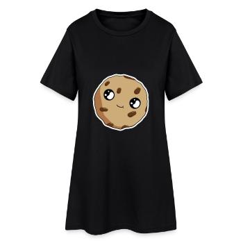 Cookie Sourire Biscuit Cartoon Cookie - Robe T-shirt Femme - noir - Devant