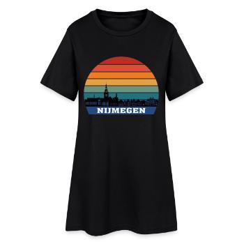 Souvenir de Silhouette Skyline Nimègue Pays-Bas - Robe T-shirt Femme - noir - Devant