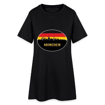 Munich Germany Flag Skyline München Deutsche - Women’s T-Shirt Dress - black - Front