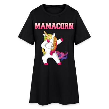 Mamacorn - Robe T-shirt Femme - noir - Devant