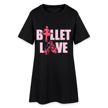 ballet - Robe T-shirt Femme - noir - Devant