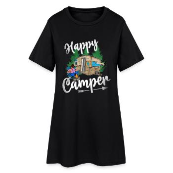 Happy Camper - Robe T-shirt Femme - noir - Devant