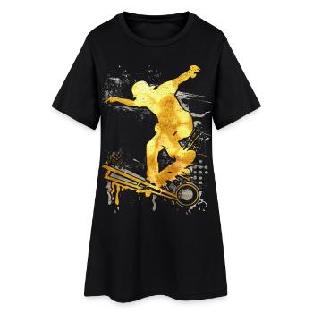 | de skate SK8R | Skateboard Grind - Robe T-shirt Femme - noir - Devant
