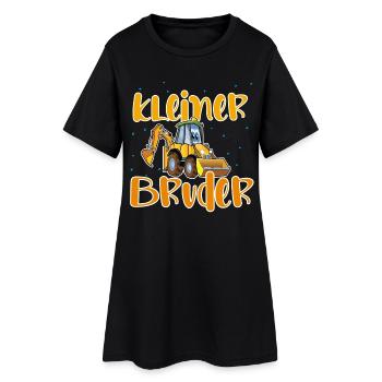 Kleiner Bruder Bagger - Frauen T-Shirt-Kleid - Schwarz - Vorne