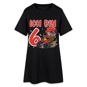 Ich Bin 6 Motocross - Frauen T-Shirt-Kleid - Schwarz - Vorne