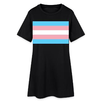 autocollant transgenre drapeau de fierté lgbt communauté - Robe T-shirt Femme - noir - Devant