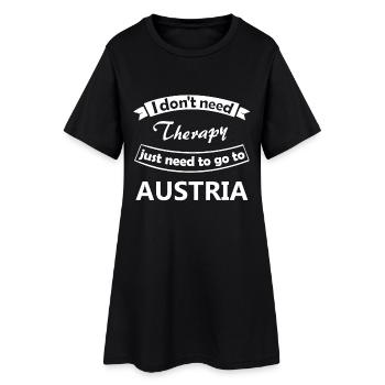 L'Autriche - Robe T-shirt Femme - noir - Devant